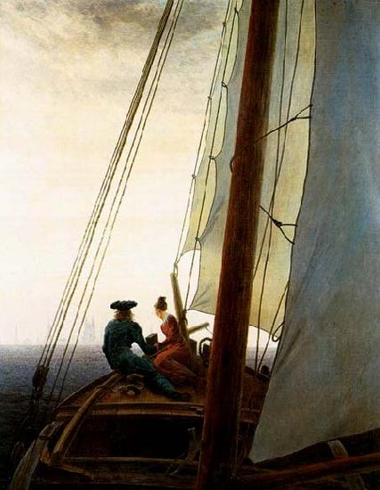 Caspar David Friedrich On the Sailing Boat